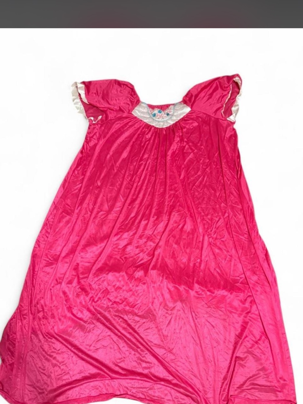 Sears Bright Pink Satin Nightgown